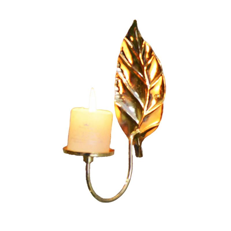 1шт подставки для свечей листочки железный подсвечник на день рождения украшение для дома металлический фон настенный подвесной прочный