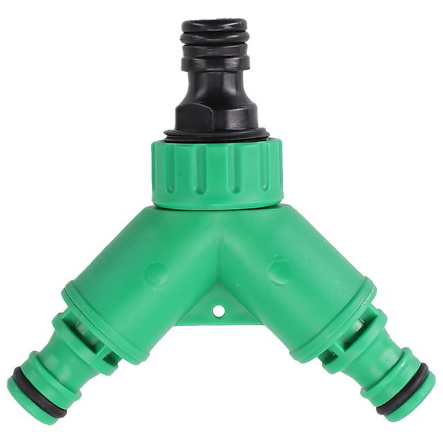 2 Way Garden Water Pipe Connectors Pipe Adapter Y Shape Hose Splitter Valve Three Way Plastic Valve With Switch