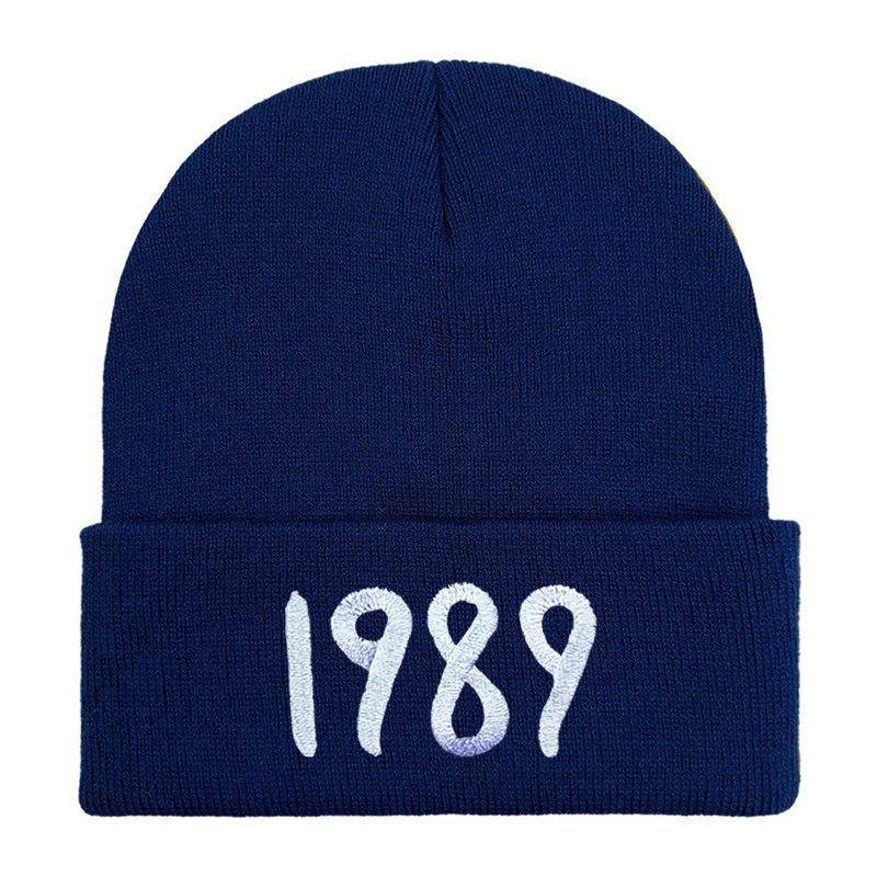 Embroidery flower knitted hat digital wool hat outdoor cycling pullover hat