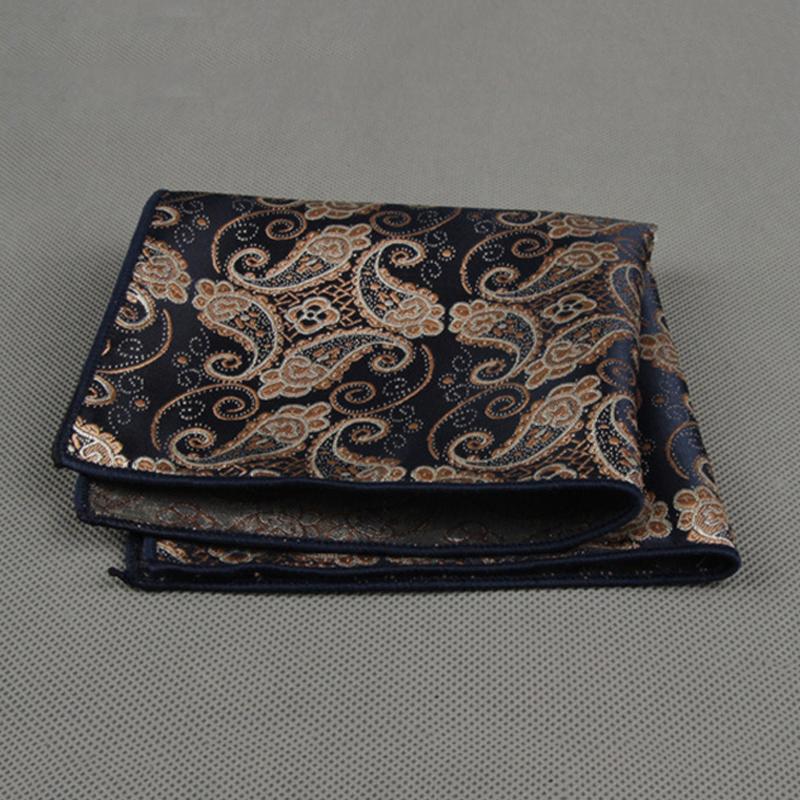 Men Suit Accessories Pocket Square Handkerchief Floral Print Chest Towel Paisley Vintage