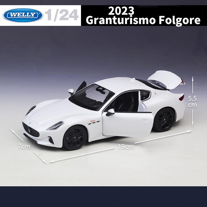 Welly 1/24 Maserati Granturismo Folgore 2023 Купе Сплав Спортивный Автомобиль Модель Литые Металлические Гоночные Автомобили Модель Автомобиля Детская Игрушка Подарок