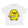 Funny Duck with Knife Graphic Print Unisex Unisex Fashion Hip Hop Shortsleeved Tshirt Summer Loose Casual Cotton Harajuku Tshirts