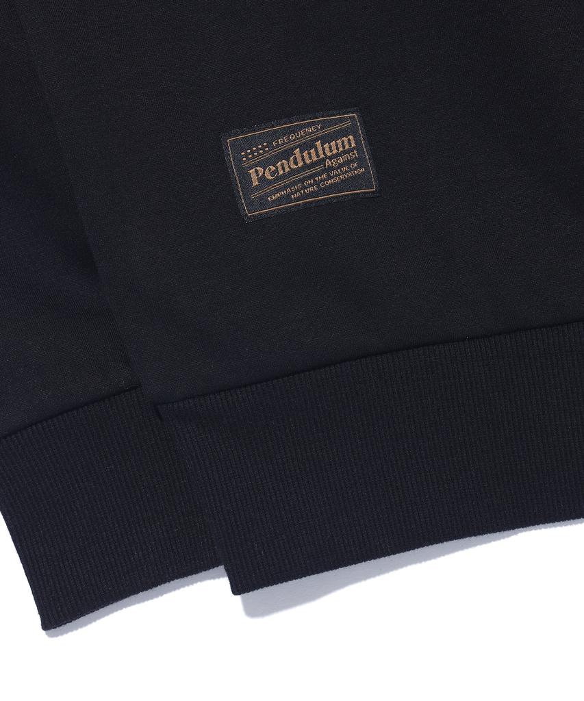 Pendulum Back Logo Two-Way Zip-Up Hoodie Lq1Ju036_Black