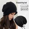 Autumn/Winter Essential: Lazy Style Slouchy Beanie for Women - Large Head Circumference, Fashionable Cold Weather Hat.