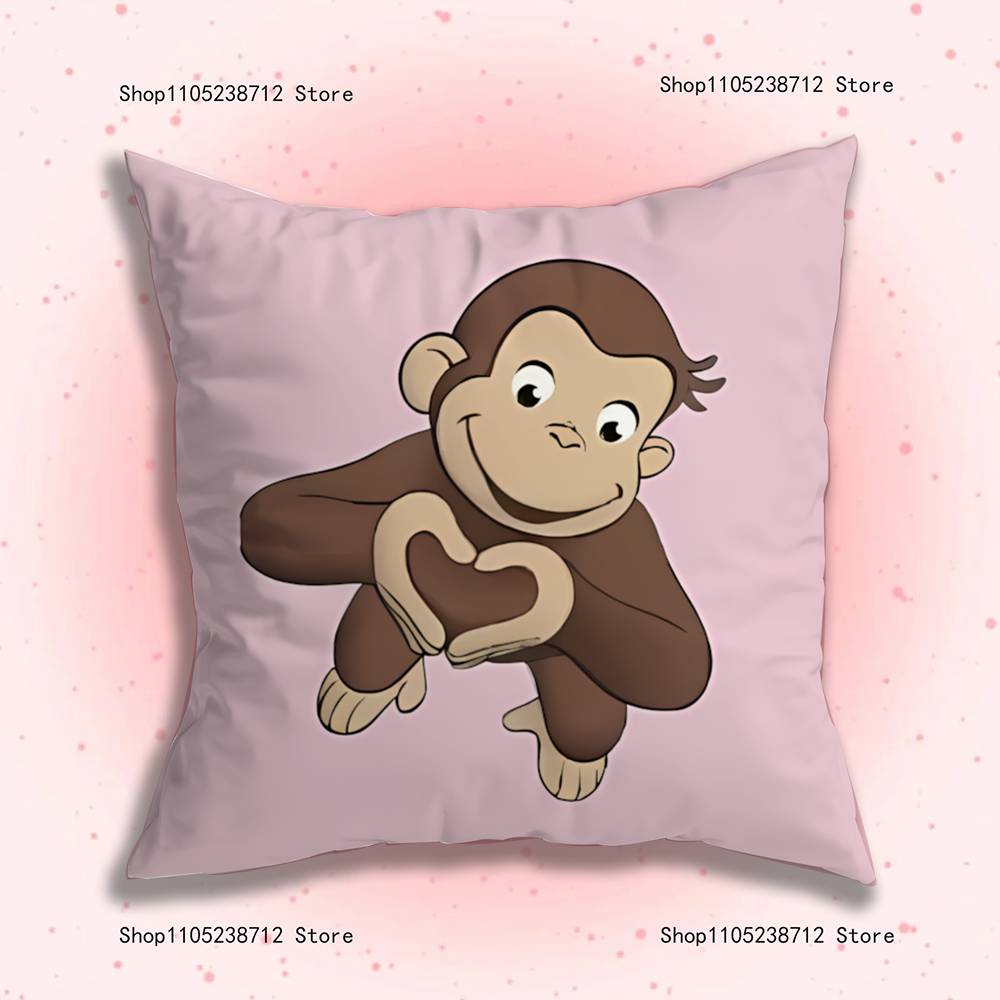 C-Curious Mokey G-George Наволочка Наволочка Подушка Плюшевый Мальчики Девочки Мультфильм Аниме Каваи Декор Детский День Рождения Милые Подарки