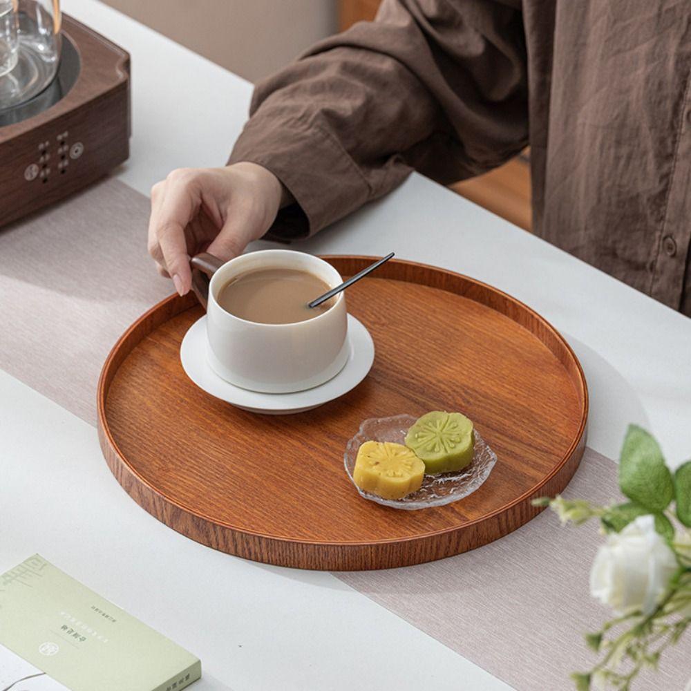 Simple Decorative Tray Natural Storage Tray Sundries Organizer Snack Plate  Desktop Display