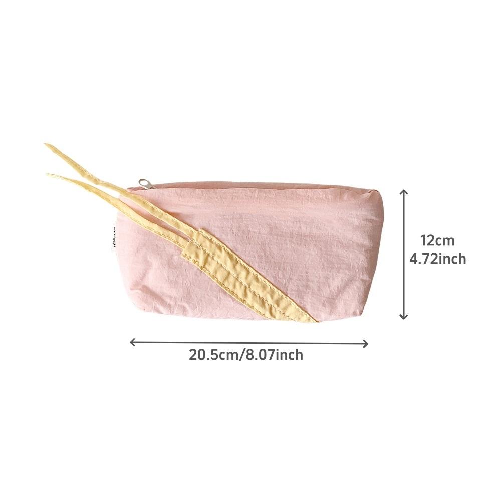 1 шт. Милый пенал с бантиком, Корейский милый стиль, Мягкий на ощупь, Чехол-органайзер для ручек для канцелярских принадлежностей, Студенческий школьный подарок