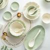 Скандинавский Набор Посуды Простой Кремовый Стиль Керамическая Посуда Неровный Кружевной Домашняя Тарелка для Овощей Большая Суповая Миска