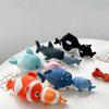 Simulation Sea Animal Plush Toy Kiss Models Pull String Plush Dolphin Shark Doll  Birthday Gift