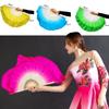 Hot Sell Long Imitation Dancer Practice Silk Fans Belly Dancing Fan Long Silk Fans Rayon Silk Fans