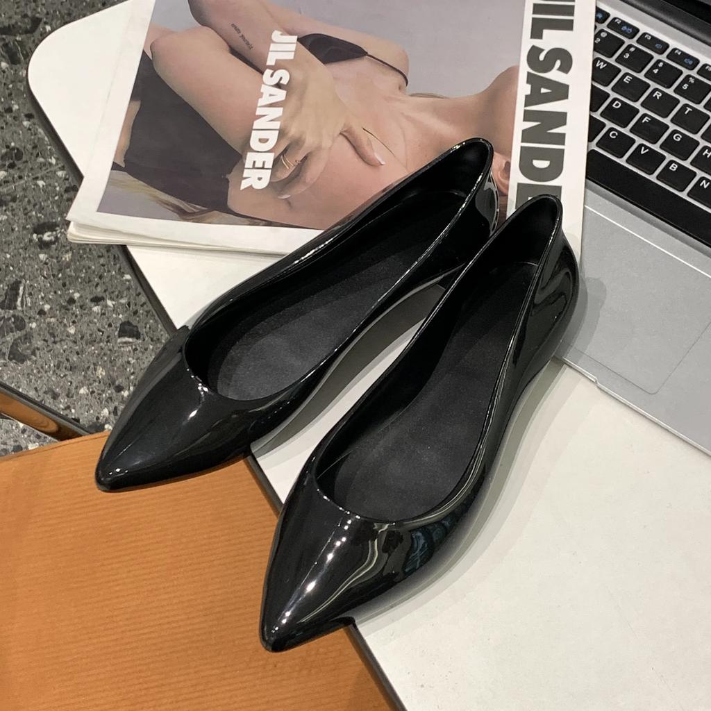 2015 Женские летние ПВХ остроносые сандалии однотонные плоские повседневные сандалии