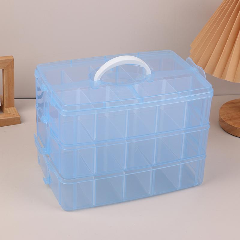 3-слойная прозрачная пластиковая коробка для хранения ювелирных изделий, большая вместимость, отделочная коробка, коробка для ожерелий, колец, серег-пуссетов, коробка для украшений