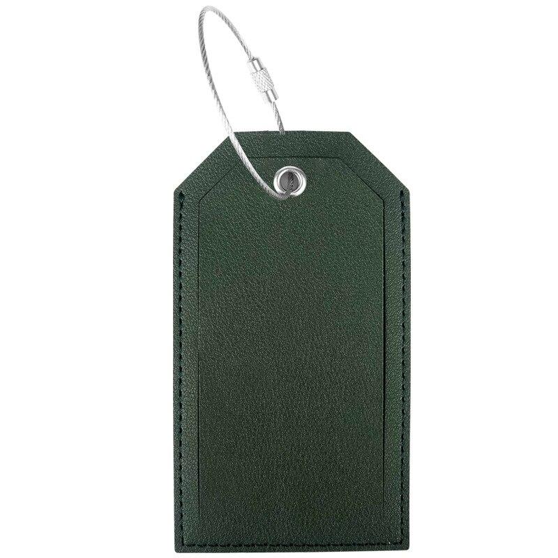 Women Men Luggage Tags for Suitcases Travel Accessories Fashion Solid Color PU Leather Suitcase Bag Label Tag Name ID Address