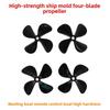 High-Strength 4-Blade 50/55/60mm Ship Model Propeller, 4mm Aperture, PC Material, Forward & Reverse Compatibility.