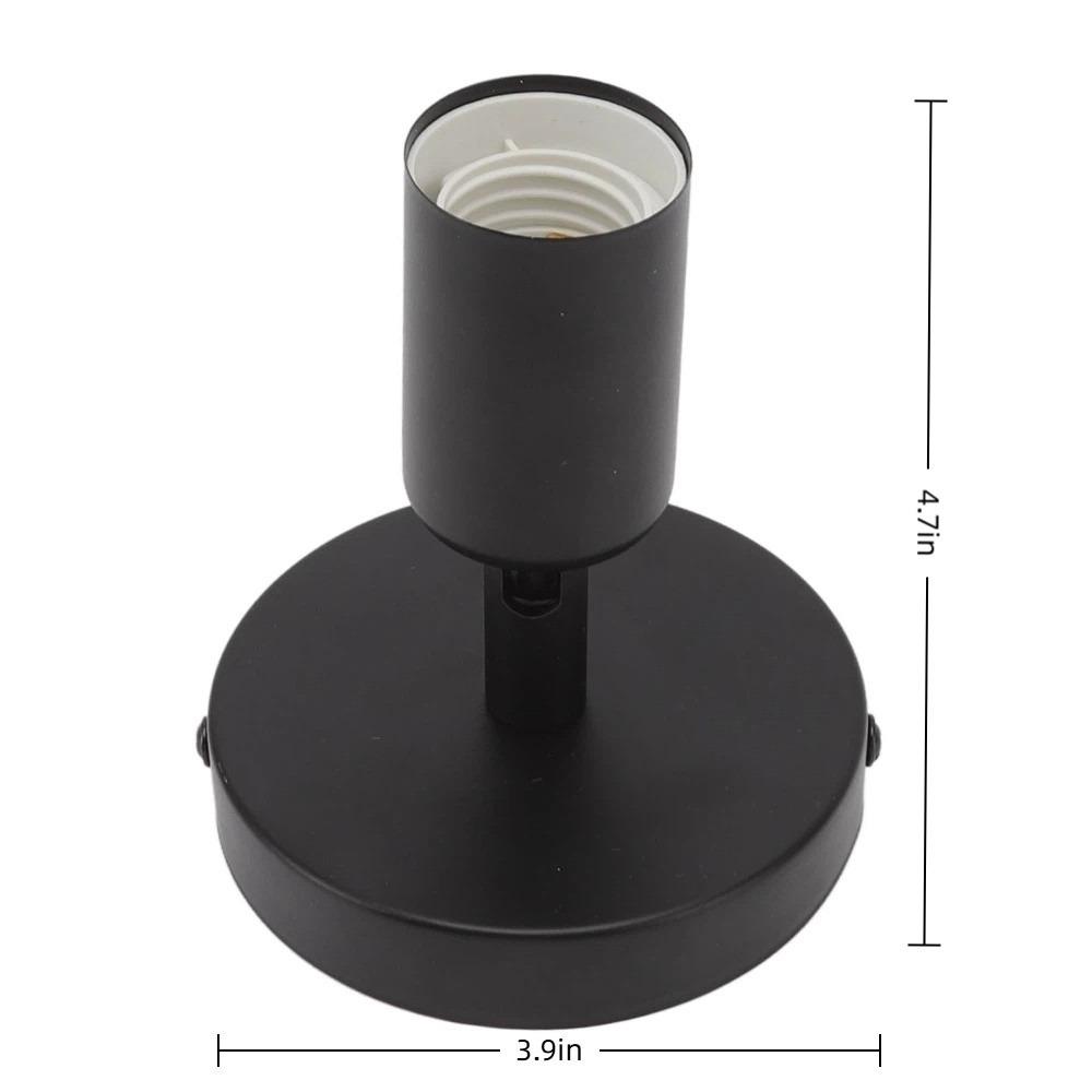Iron Wall Lamp Base 85-265V Light Bulb Holder Socket Durable Wall Lamp Holder Showcase
