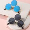 Colorful Three Round Frame Sunglasses Fashion Glasses Adult Outdoor Christmas Party Taking Photo Shopping Sunglasses