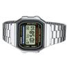 Casio Серия VINTAGE-A168 Ретро Маленький Серебристый Самородок Водонепроницаемый Кварцевый Механизм Стальной Ремешок Японские и Корейские Часы Мужские Часы A168WA-1W