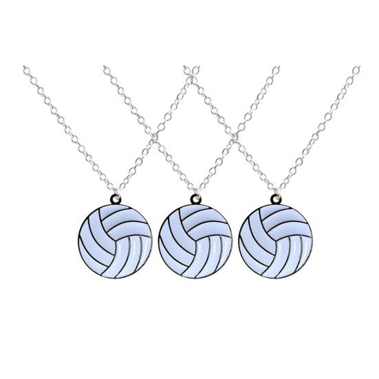 3 шт. Спортивный мяч ожерелье для мужчин женщин бейсбол баскетбол футбол кулон ожерелье ювелирные изделия подарок для поклонников девочек мальчиков
