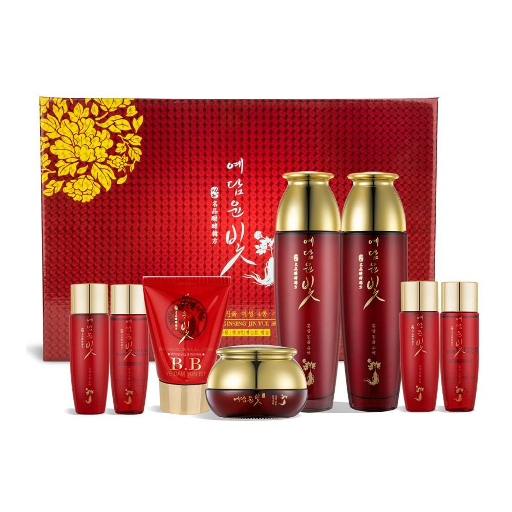 Yedam Yunbit Красный женьшень 4 типа Базовый набор для женщин Сапонин Фитотерапия Улучшение морщин Отбеливающая функция