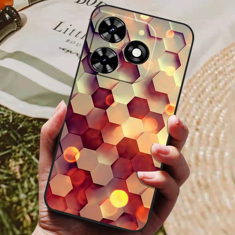 Для Infinix Hot 40 Чехол Hot40 Pro Роскошный Телефон Силиконовая Задняя Крышка Для Infinix Hot 40 Pro / hot 40i Чехлы Защитный Чехол Capas