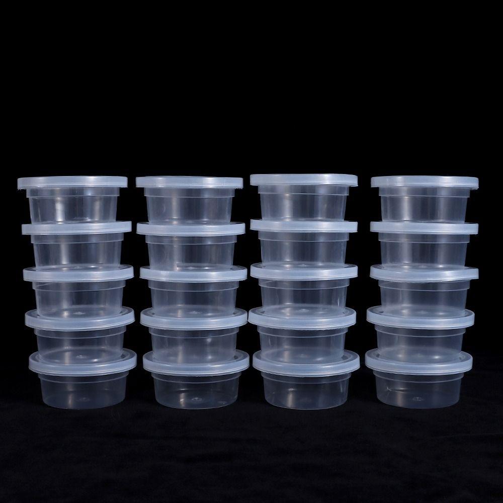 3/20PCS Home Plastic Bin Sundries Box Foam Container Ball Cup Clay Storage With Lids