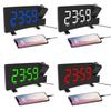 1 Набор Цифровой Изогнутый Двойной Проекционный Будильник LED LCD Дисплей Проектор Отсрочка Двойной Будильник FM Радио Таймер