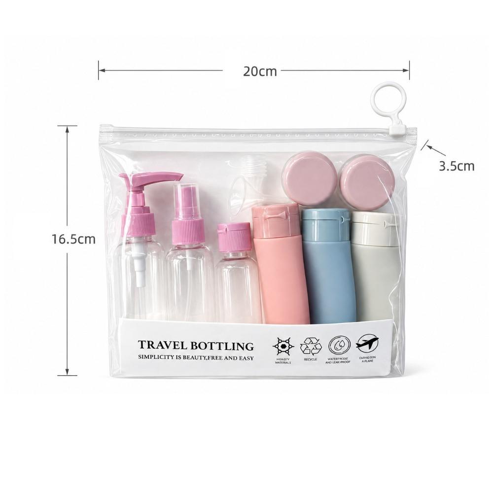 Portable Travel Bottles Set Convenient Pump Spray Jars Premium Cosmetic Containers Body Wash