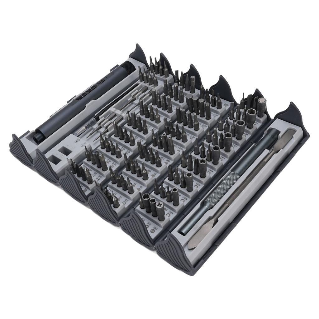 Набор электрических отверток 124 в 1 Беспроводная аккумуляторная отвертка Набор инструментов для ремонта с кейсом для хранения для электроники, телефона, камеры, ноутбука