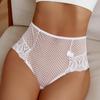 Sexy Mesh Women Lace Underwear Mid-Rise Briefs Hollow Out G String Underpant Solid Comfortable Female Breathable Lingerie