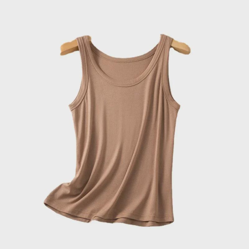 Женская облегающая майка из модала - весна/лето, универсальный тонкий топ из нитей
