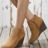 Autumn and Winter New Wedge Ankle Boots for Women Vintage Martin Boots Chelsea Boots Plus Size Women's Shoes