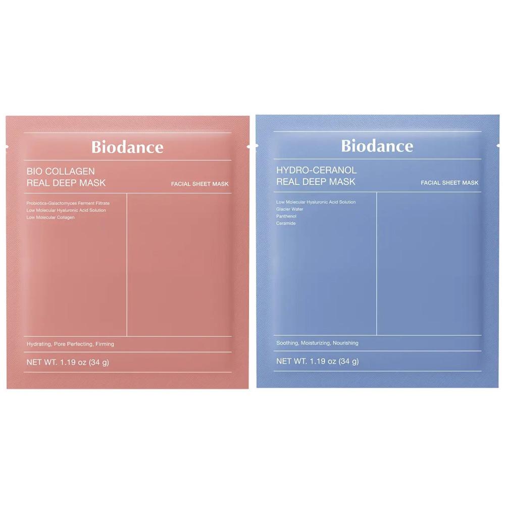 BIODANCE Real Deep Hydrogel Mask Set 7+1 Special Edition Collagen / Hydro Cera-Nol + Fugler Hair Fixing Sheets