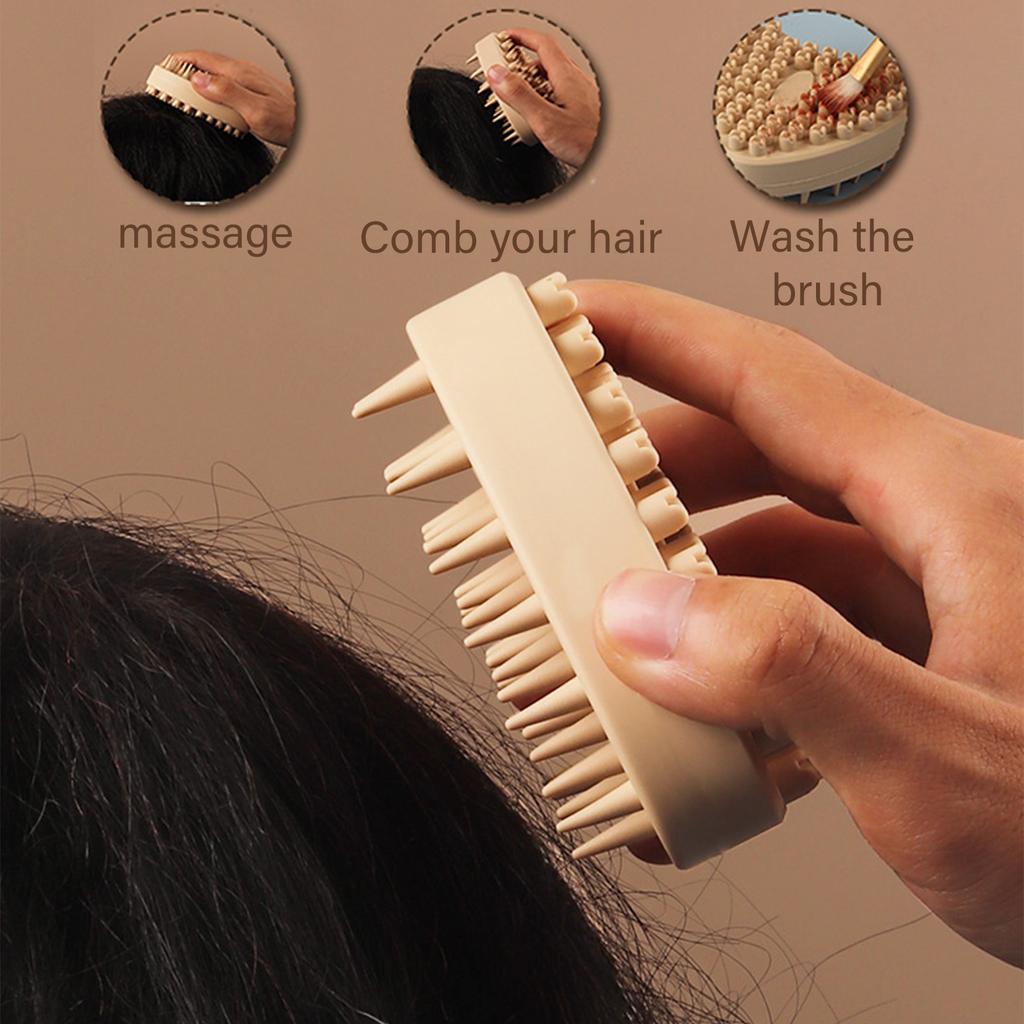 Массажер для кожи головы, силиконовая щетка для шампуня, для влажных и сухих волос, мягкий, гибкий массажер для головы, для чистки волос, для расслабления, для снятия шелушения