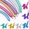 50/10pcs Metallic Long Balloons DIY Strip Long Shape Balloon Tying Twist Modeling Balloon for Birthday Wedding Christmas Party