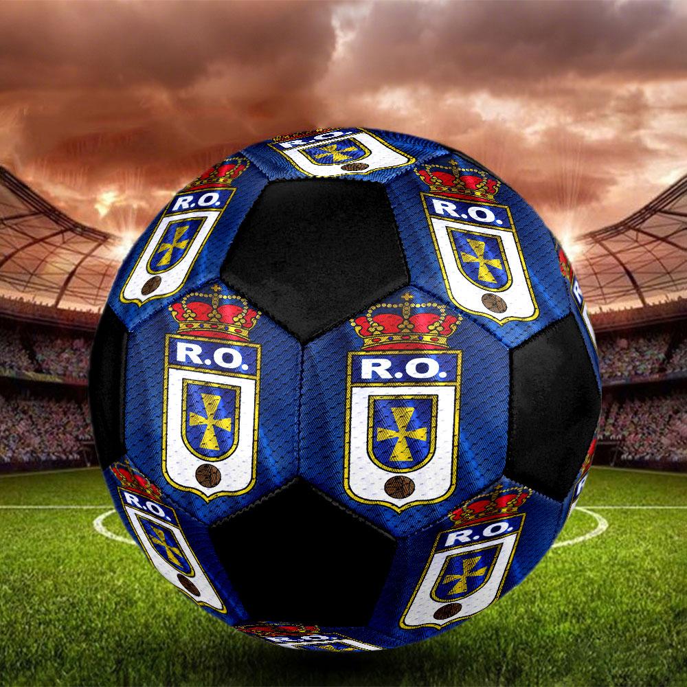 1pc Real Oviedo Soccer Ball Size 5 Indoor Soccer Ball Fashion Colorful Backyard Game - Great For Sports Fans Gift HE46