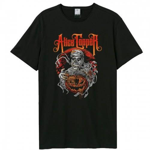Amplified Unisex Adult Halloween Pumpkin Alice Cooper T-Shirt