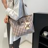 2025 New Cute Plaid Bag Women's Handbag New Going Out Large Capacity Shoulder Bag Versatile Tote Bag