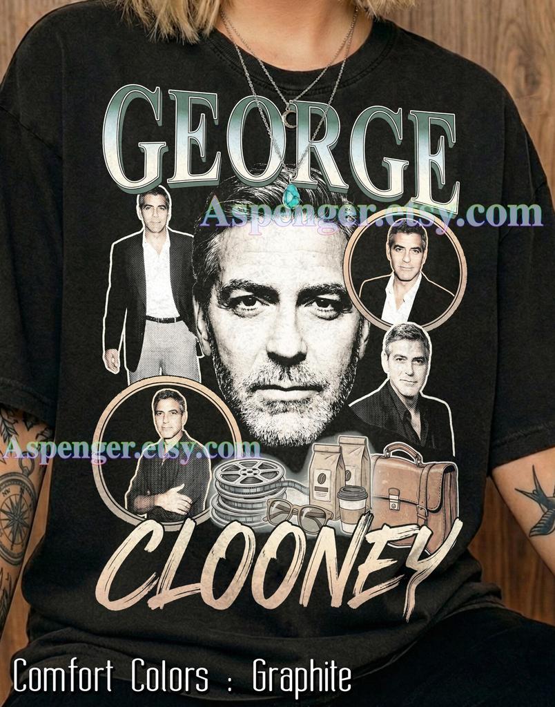 George Clooney Vintage 90S Bootleg Comfort Colors® Shirt, Matt King Tshirt, Classic Actor Retro Tees, 90S Heartthrob Sweater
