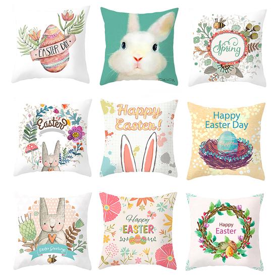 Наволочка с буквами, потайная молния, декоративная Пасхальный кролик, яйца, диван, спальня, автомобильная подушка, чехлы, товары для дома