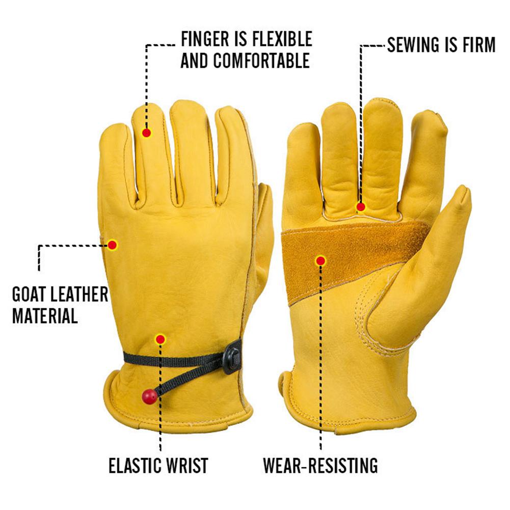 Кожаные рабочие перчатки премиум-класса Wells Lamont, спортивные кожаные рабочие перчатки на открытом воздухе, модные рабочие безопасные перчатки из воловьей кожи