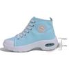 2024 New Style Women's Breathable High-Top Canvas Shoes: Elevate Your Height and Style with These Sports-inspired Sneakers.