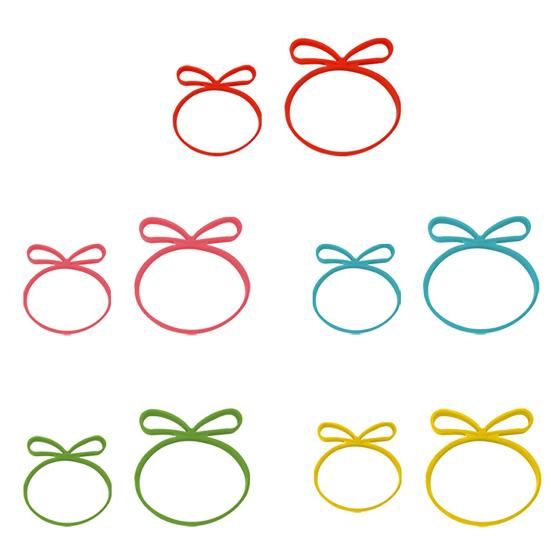 Elastic Silicone Bands 5 Colors & 2 Sizes Rubber Wrapping Bands Reusable Stretch Ribbon for Gift Wrapping Storage Home Office Outdoor Use