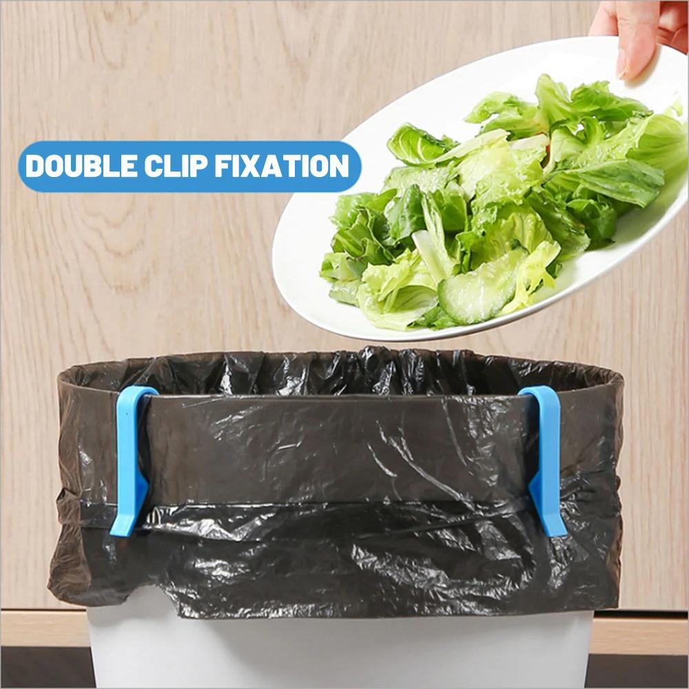 2/5/10Pcs Trash Bag Fixed Clip Universal Plastic Garbage Basket Bag Fixed Holder For Bathroom Organizer Home Kitchen Storage Clamp