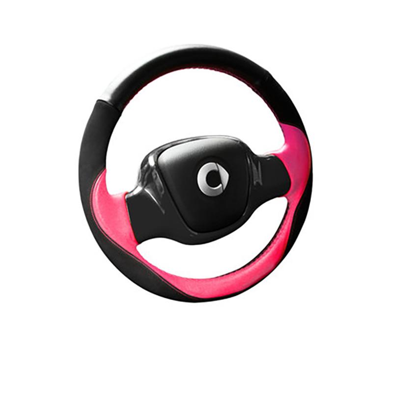 Автомобильный чехол из натуральной кожи для ручного шитья, чехол на руль, украшение интерьера, аксессуары для 09-14 Smart 451 Fortwo