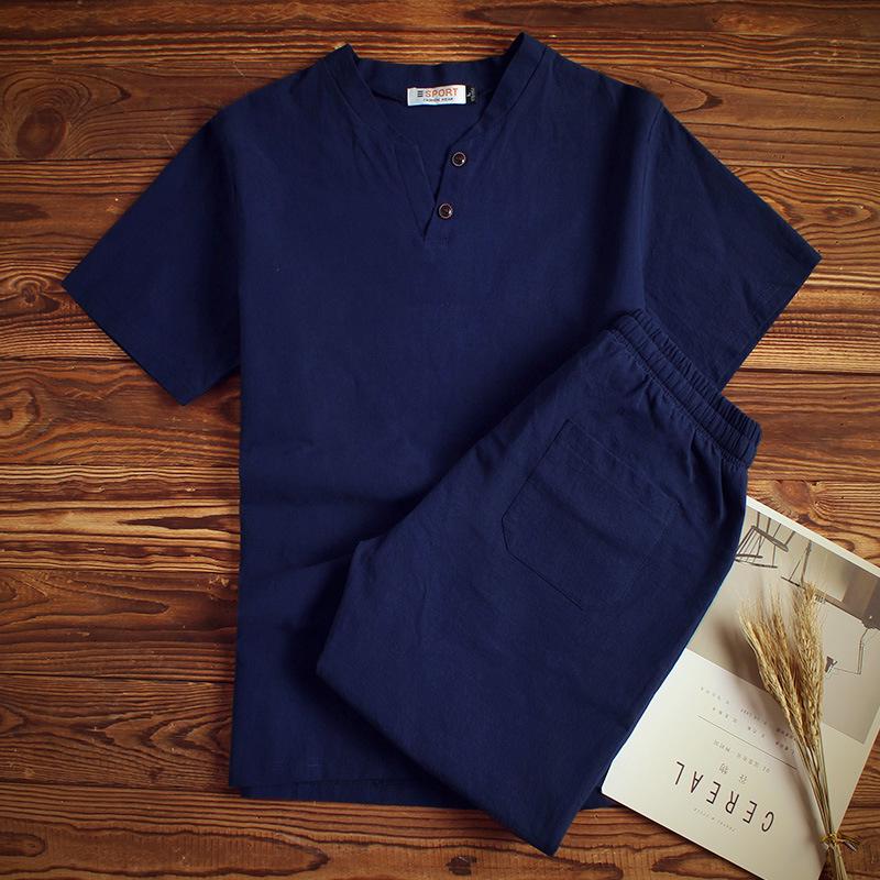 Летний Костюм Мужской Полный Супер Большой Костюм Двухсекционный Плюс Удобрение Для Спортивной Одежды