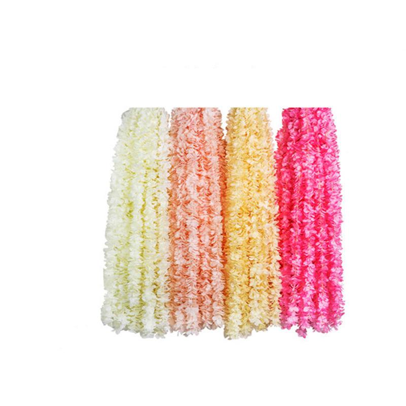 Best Seller 100cm Realistic Handmade Silk Artificial Flower Garland Hydrangea Petal Vines Orchid for New Year