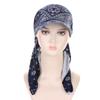 Muslim Women Printed Pre-tied Headscarf Elastic Female Turban Cancer Chemo Hat Hair Loss Cover Head Wrap Headwear Stretch Bandan