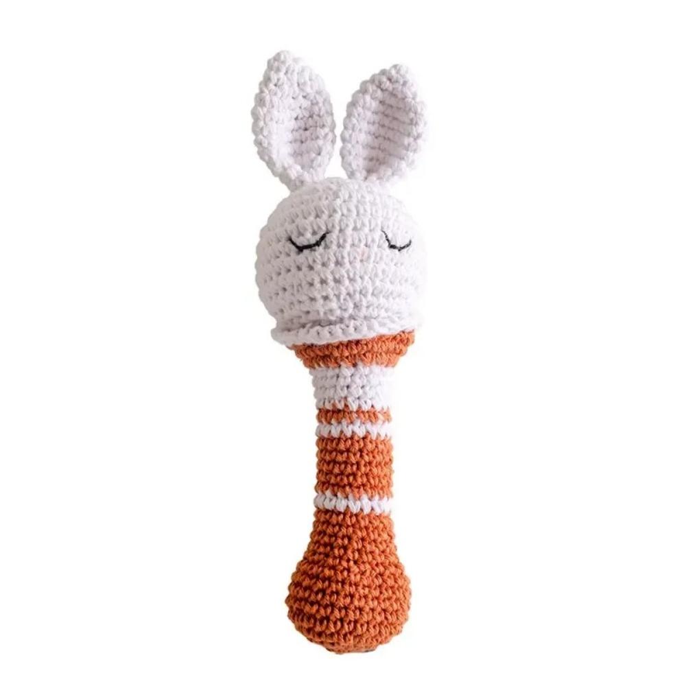 1Pc Customized Baby Teether Wooden Bracelet Crochet Rattle Toys BPA Free Crochet Lemon Bunny Rodent Rattle Newborn Toys Gift