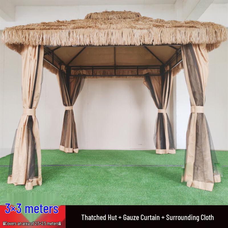 OEING 3x3M Outdoor Thatched Gazebo