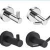 304 Stainless Steel Bathroom Clothes Hook Hotel Project Black Bathrobe Hook Door Wall Hanging Metal Hook